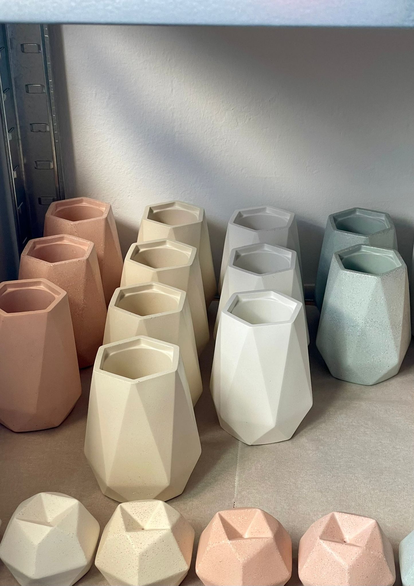 Striped ceramic vase