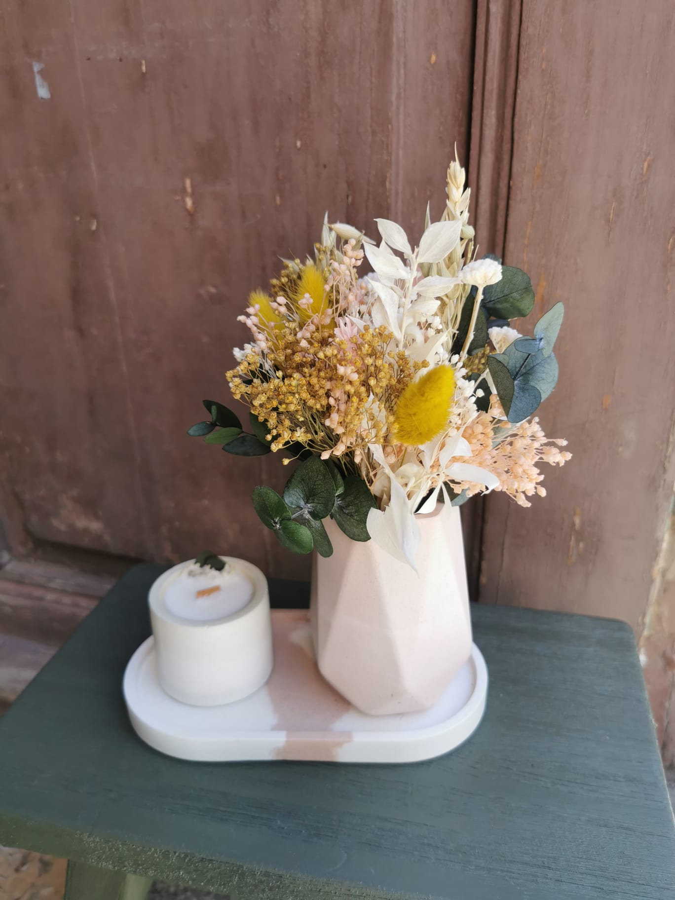 Striped ceramic vase