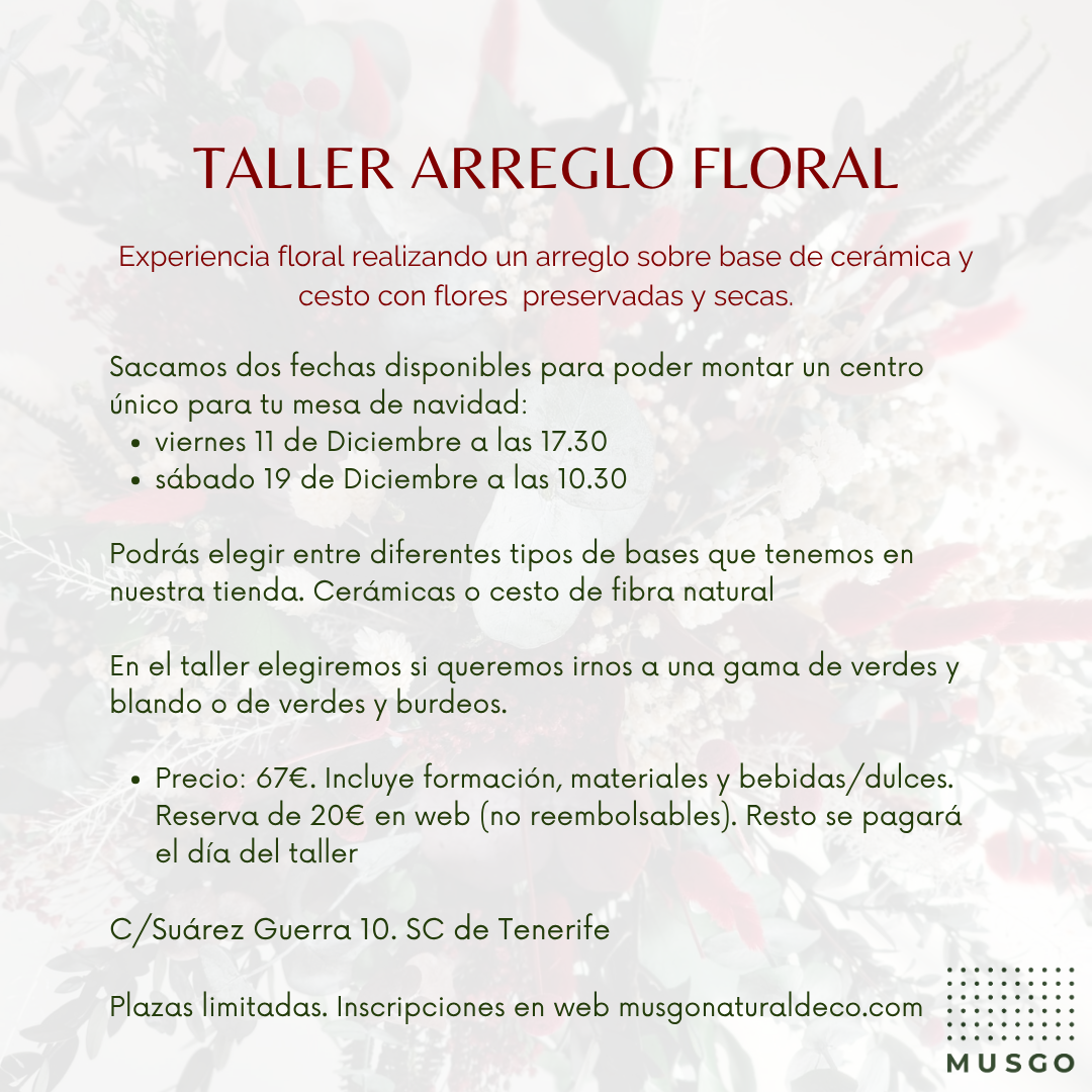 Taller Arreglo floral Navideño