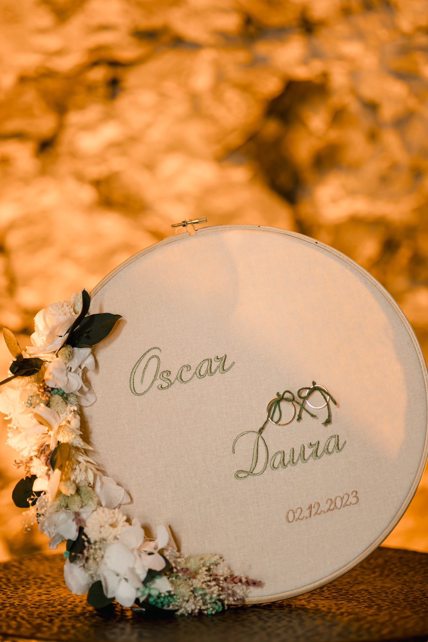 Wedding Ring Holder Frame with fabric