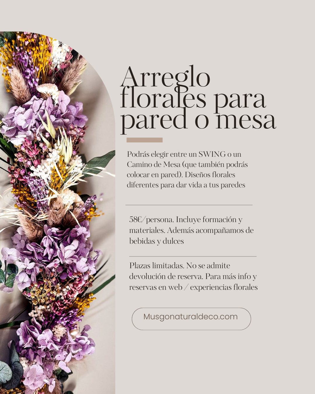 Taller Swing o Camino de Mesa Primavera    21MARZO