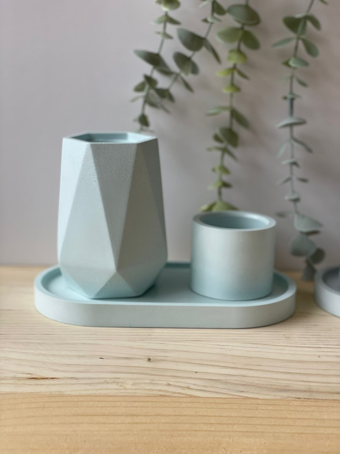 Striped ceramic vase