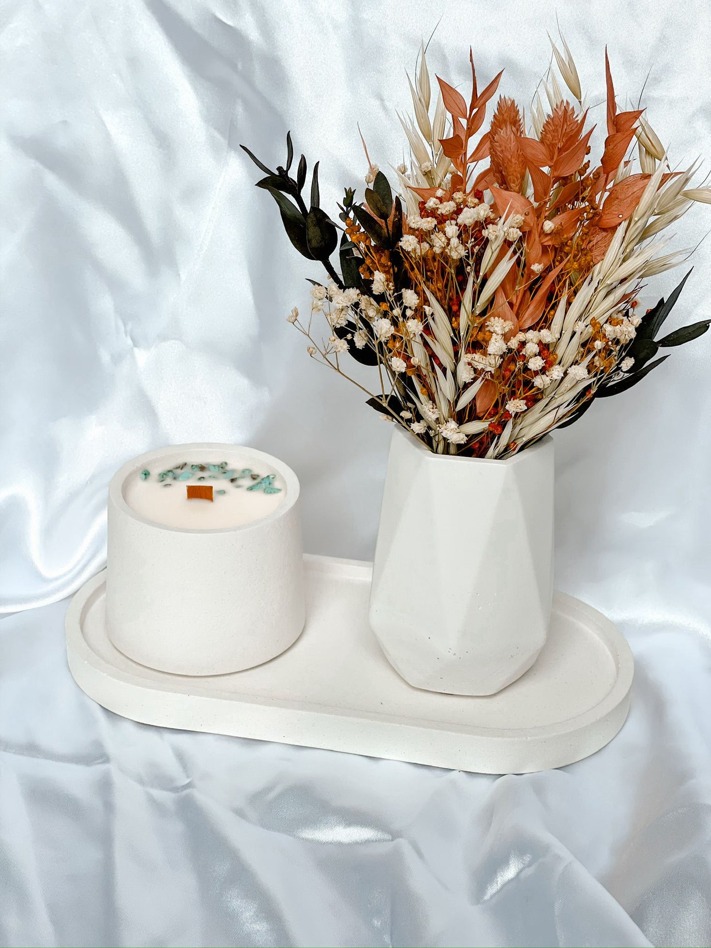 Striped ceramic vase